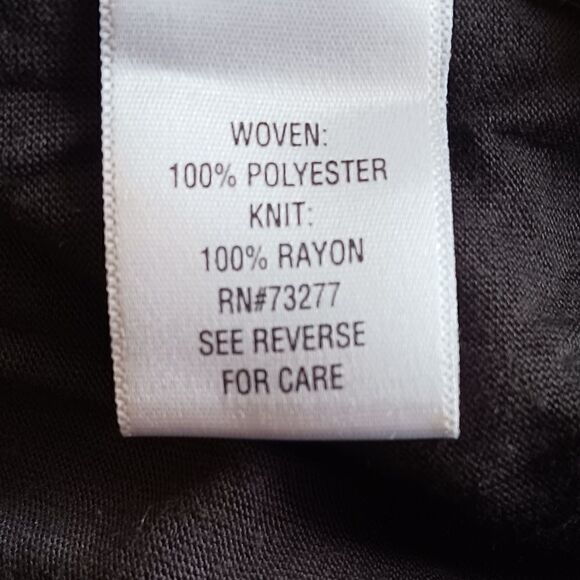 Simply Vera Wang Sleeveless Ruched Waist Brown Abstract Dress SMALL - Picture 7 of 8